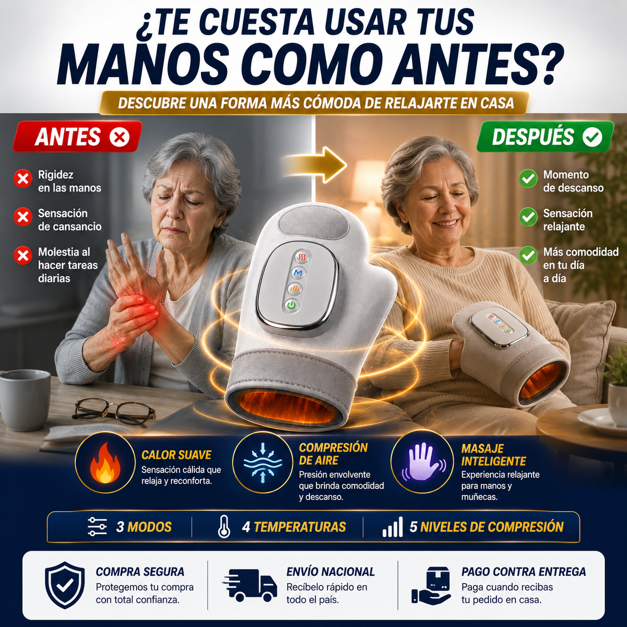 Guante Masajeador™ | Deja atrás el dolor y el cansancio