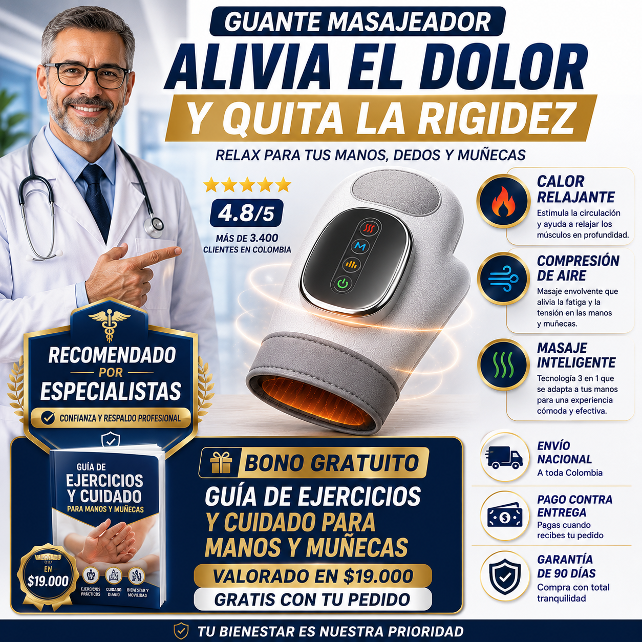 Guante Masajeador™ | Deja atrás el dolor y el cansancio